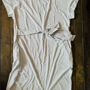 Striped Asymmetrical Dress